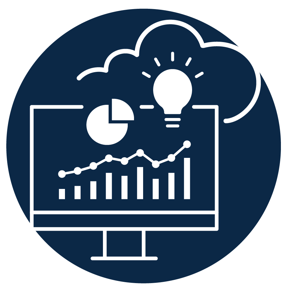 computer monitor displaying data points