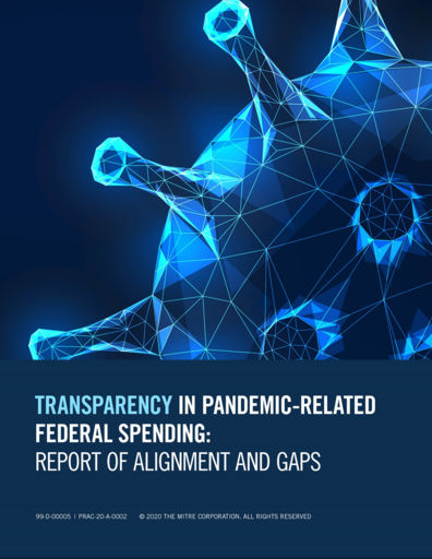 Cover image for the Transparency in Pandemic-Related Pandemic Spending Report